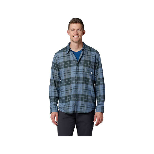 Marmot Men's Rush Creek Lightweight Flannel Long Sleeve Shirt, Hazy Blue Grey Plaid