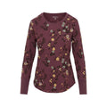 North River Women's Wildflower Waffle Crew Long Sleeve Top, Eggplant