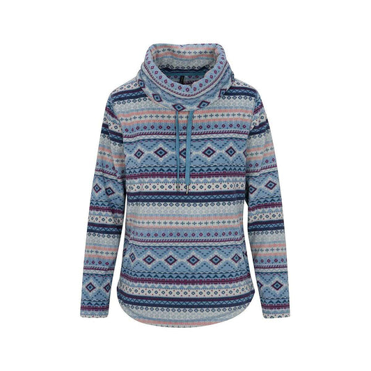 North River Women's Fiesta Cowl Neck Fleece Pullover, Windward