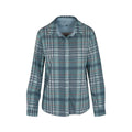 North River Women's Willow Knit Button Front Long Sleeve Shirt, Mineral Blue