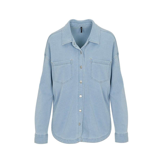 North River Women's Plymouth French Terry Jacket - Curvy, Chambray