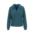 North River Women's Camden V-Neck Long Sleeve Top - Curvy, Orion Blue