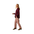 Carve Designs Women's Alena Long Sleeve Supersoft Top, Sangria Heather, alternate view 2