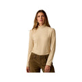 Carve Designs Women's Denise Rib Long Sleeve Turtleneck Top, Birchstripe