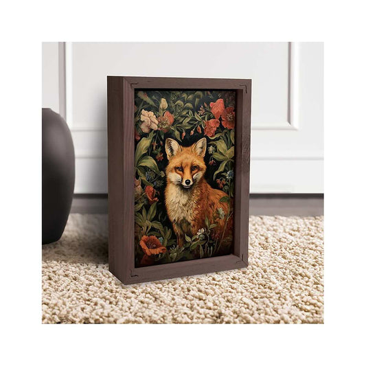 P. Graham Dunn Fox Framed Linen Wall Art