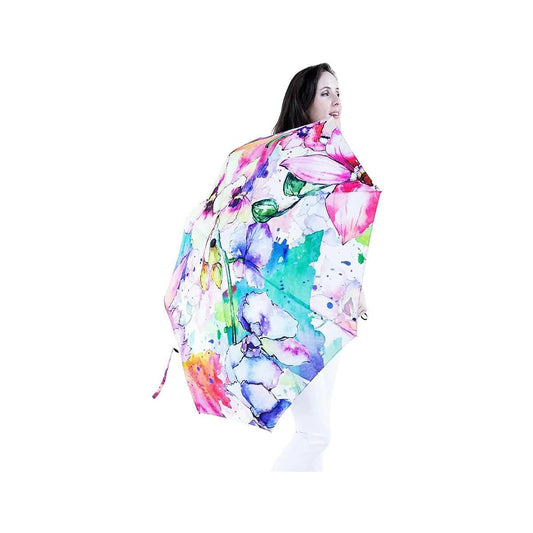 Original USA Watercolor Flowers Umbrella
