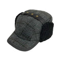 Broner Lumberman Plaid Work Cap with Sherpa Earflaps, Grey Plaid