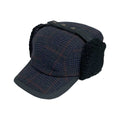 Broner Lumberman Plaid Work Cap with Sherpa Earflaps, Navy Plaid