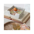 Creative Co-Op Stoneware Scallaped Cocktail Napkin Holder with Pumpkin Weight - Set of 2