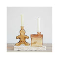 Creative Co-Op Glass House Shaped Taper Holder/Vase