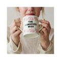 Creative Co-Op Pink Elephant Stoneware Double Handle Mug