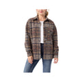 Coco + Carmen Women's Plaid Long Sleeve Shacket, alternate view 1