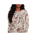 Charlie B Women's Printed Cotton Crew Neck Sweater