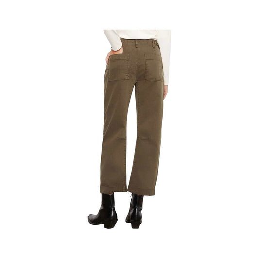 Charlie B Women's Cropped Barrel Leg Twill Pants