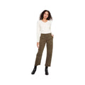 Charlie B Women's Cropped Barrel Leg Twill Pants