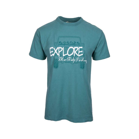 Green Street Blue Ridge Parkway Explore Jeep Short Sleeve T-Shirt