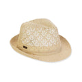 Sun N Sand Women's White Polyester Fedora Hat