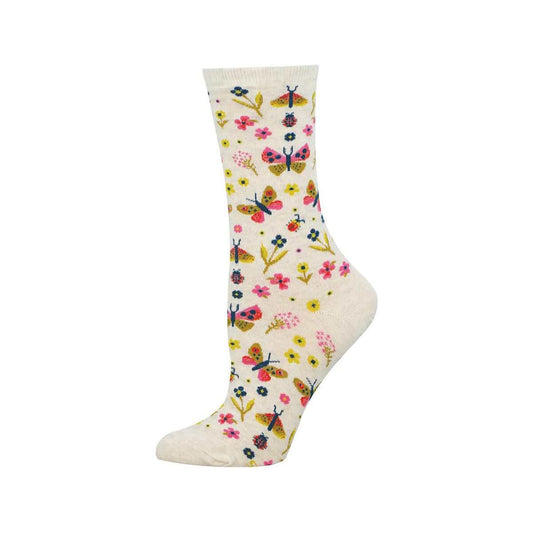 Socksmith Women's Butterfly Floral Crew Socks