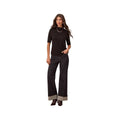 Tribal Women's Funnel Neck Elbow Sleeve Soft Knit Top, Black, alternate view 2