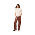 Tribal Women's Funnel Neck Elbow Sleeve Soft Knit Top, Cream, alternate view 2