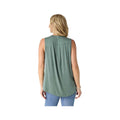 Coco+Carmen Women's Erin Pleat Back V-Neck Sleeveless Tank Top