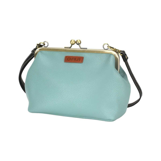 Chala Handbag Black Cat Kisslock Crossbody Purse