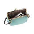 Chala Handbag Black Cat Kisslock Crossbody Purse