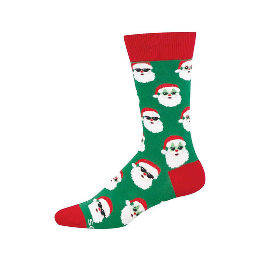 Socksmith Santa Shades Cotton Crew Socks