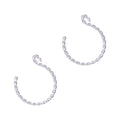 Stuart Nye Jewelry Backward Loop Twist Silver Earrings - Small