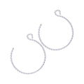 Stuart Nye Jewelry Backward Loop Twist Silver Earrings - Medium