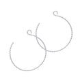 Stuart Nye Jewelry Backward Loop Twist Silver Earrings - Large