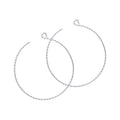 Stuart Nye Jewelry Backward Loop Twist Silver Earrings - Extra Large