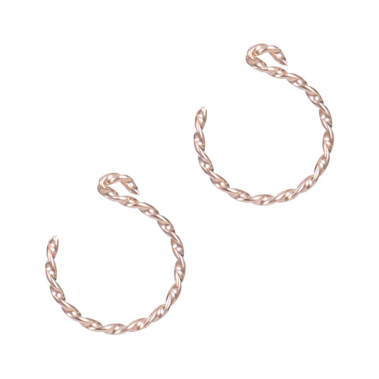Stuart Nye Jewelry Backward Loop Twist Gold Fill Earrings - Small