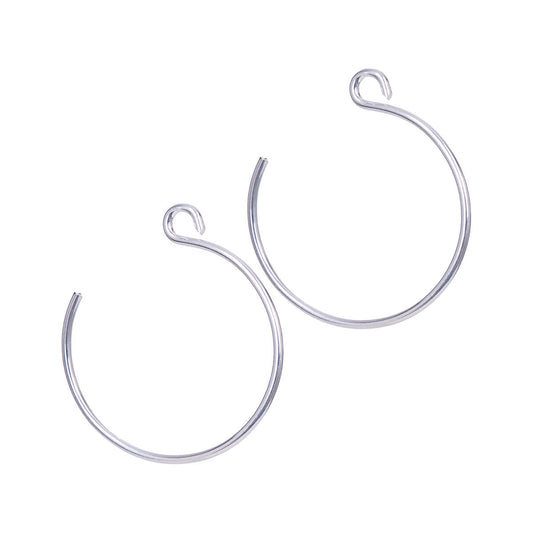 Stuart Nye Jewelry Backward Loop Medium Silver Earrings