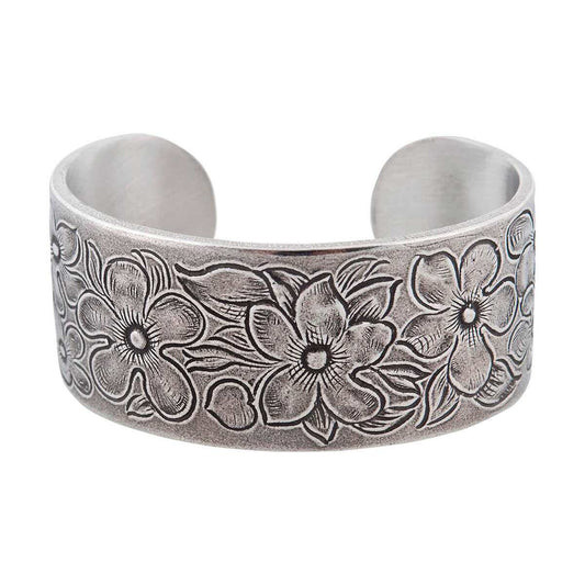 Salisbury Silver and Pewter Flower of the Month Bracelet Jan