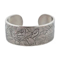 Salisbury Silver and Pewter Flower of the Month Bracelet Jan