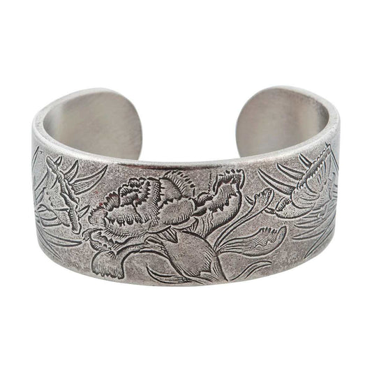 Salisbury Silver and Pewter Flower of the Month Bracelet Jan