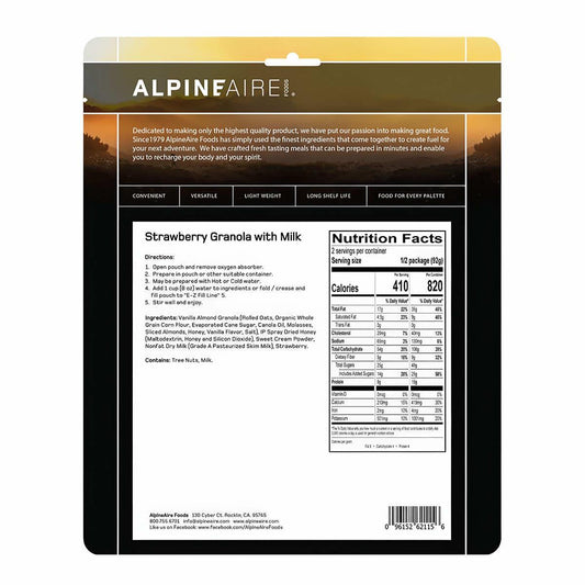 Alpineaire Strawberry Granola with Milk Instant Meal