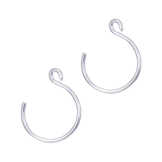 Stuart Nye Jewelry Backward Loop Small Silver Earrings