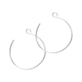 Stuart Nye Jewelry Backward Loop Large Silver Earrings