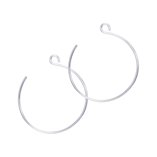 Stuart Nye Jewelry Backward Loop Large Silver Earrings