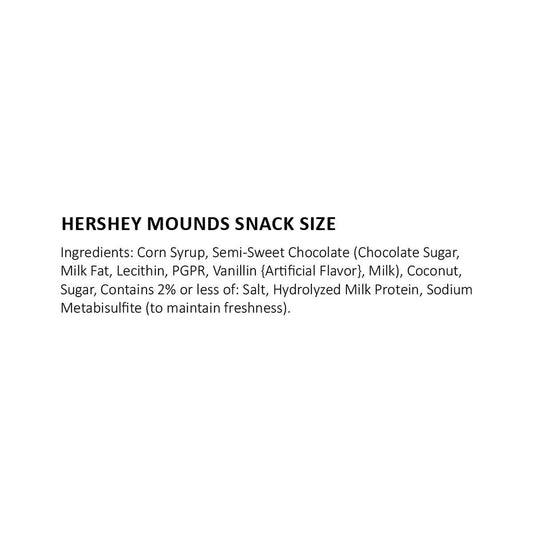 Hershey Mounds Snack Size Candy - 1 lb.