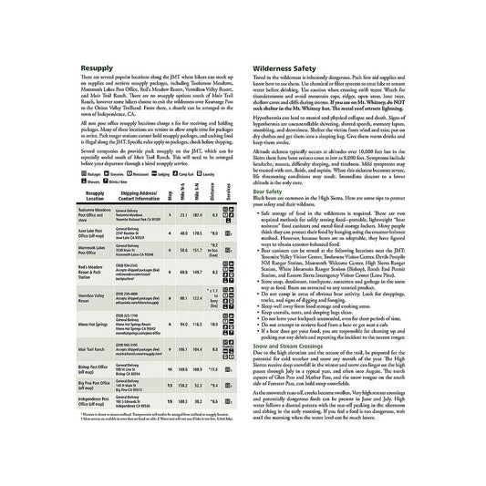 John Muir Trail Map