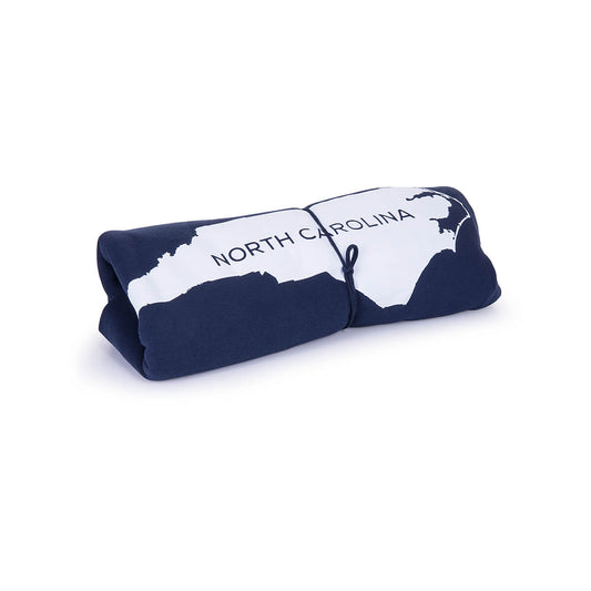 North Carolina Sweatshirt Blanket Navy