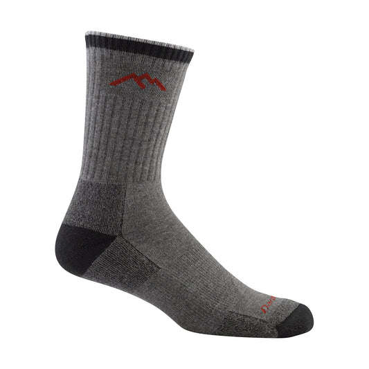 Men's Coolmax Micro Crew Cushion Socks Gray Black