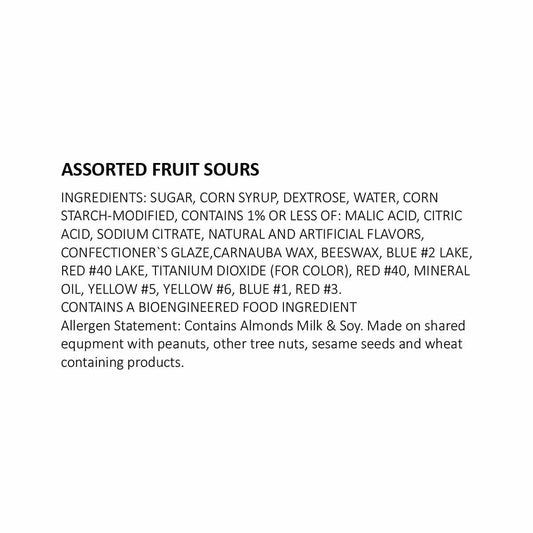 Assorted Fruit Sours Candy - 1lb.
