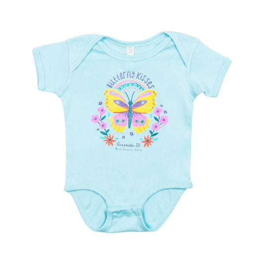 Julie and Joe Baby Mast General Store Greenville Butterfly Kisses Short Sleeve Onesie
