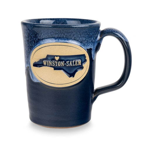Abby Winston Salem Mug Navy Sky Blue White