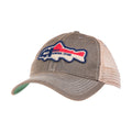 Mast General Store NC Fish Flag Trucker Hat Grey Trucker