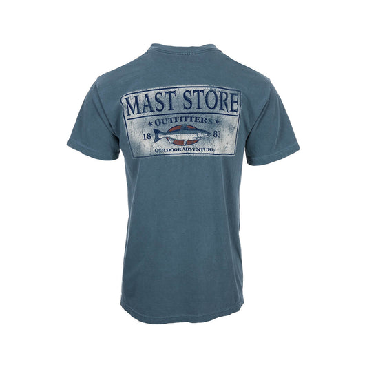 High Range Mast Store Outfitters Trout Short Sleeve T-Shirt Blue Spruce